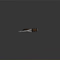 Handcrafted Weapon Axe With Wooden Handle Wrapped Rope And Carved Metal Blade