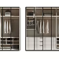 Modern Wardrobe Interior Design With Glass Doors Hanging Space And Storage Drawers