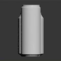 Two Silver Aluminum Cans With Water Drops On Black Reflective Surface 3d model