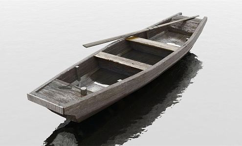 Chinese boat old fish boat 3d model