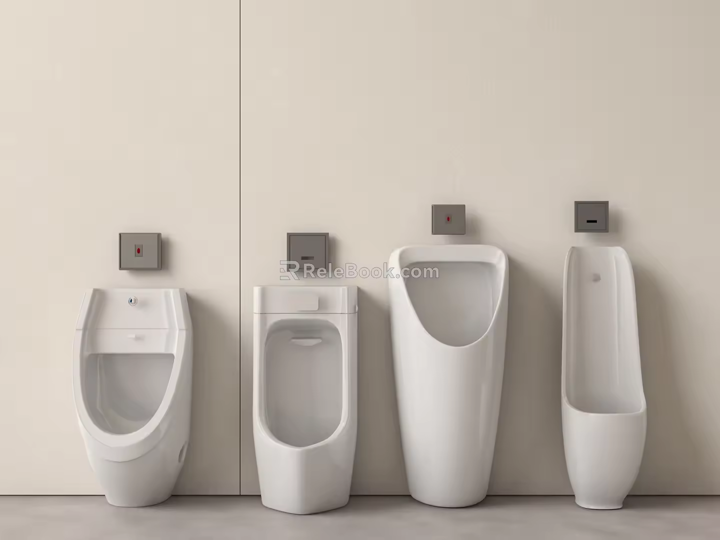Modern urinal urine bucket 3d model