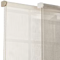 Modern Sheer Layered Curtain Design In Beige For Light Filtering Window Treatment