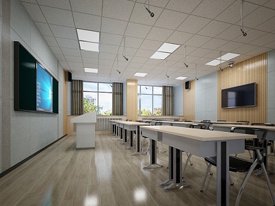 Modern network class electric classroom 3d model