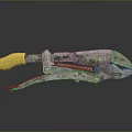 Rusty Pliers With Yellow Handle And Rusty Metal Parts On Black Reflective Surface