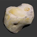 Natural Speckled Stone With Yellow Brown White Tones And Textured Surface