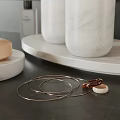 Shower Sauna Bathroom Accessories With Marble Design And Copper Accents Modern Style