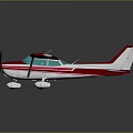 Small Model Airplane With White Wings Red Tail And Green Cockpit Design