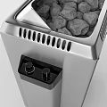 HARTA Silver Cooking Appliance With Stone Filled Chamber And Side Vents