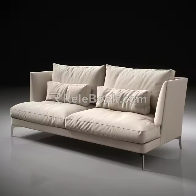 Double sofa 3d model
