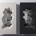 Gufram Broken broken mirror vanity mirror decorative mirror shaped mirror wall mirror bathroom mirror 3d model