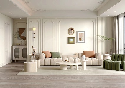 French Living Room 3d model