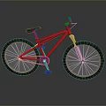 Red BMX Bike With Black Seat And Tires Silver Frame And Reflection On Ground