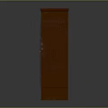 Brown Wooden Storage Cabinet With Two Doors And Classic Leg Design For Home