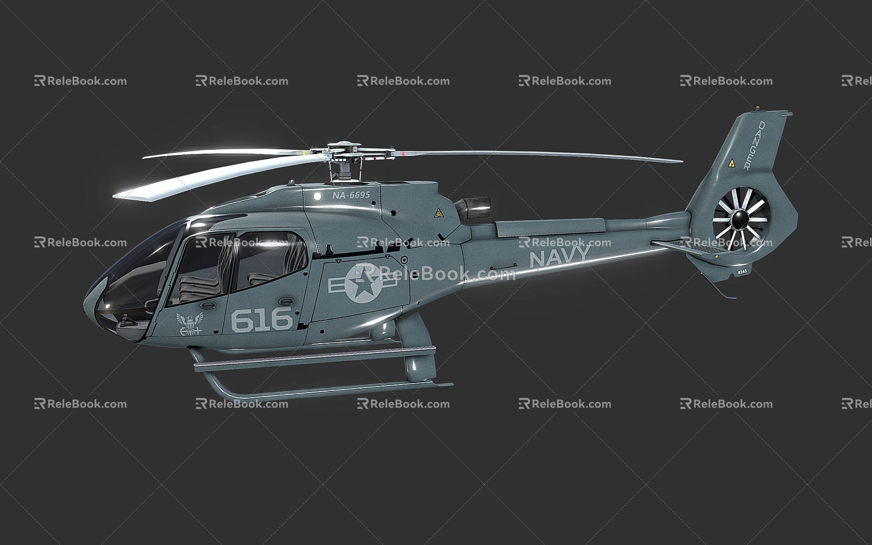 Helicopter Airbus H130 Military Helicopter 3d model