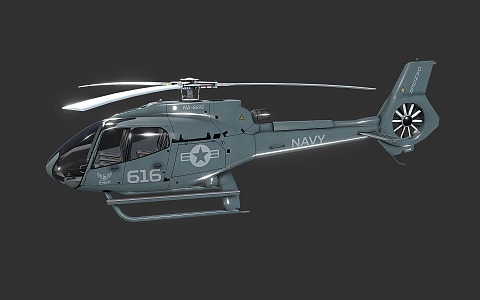 Helicopter Airbus H130 Military Helicopter 3d model