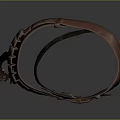 Vintage Brown Leather Belt With Decorative Metal Buckles And Handcrafted Details