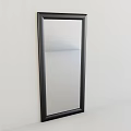 Modern Rectangular Mirror With Black Frame For Home Wall Decoration 3d model