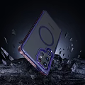Modern Foldable Smartphone Design With Purple Frame And Camera Module 3d model