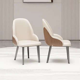 Modern Simple Light Luxury Restaurant Dining Chair Leisure Chair 3d model