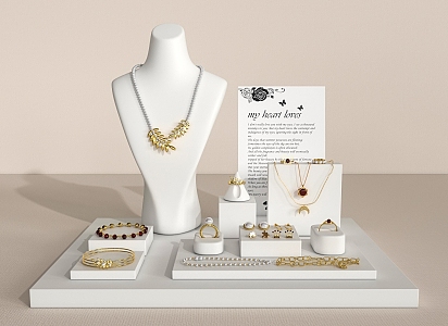 Modern Jewelry Display 3d model