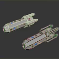Sci Fi Spaceship Models With Silver Exterior Detailed Windows And Reflections 3d model