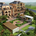 Luxurious Detached Villa With European Style Exterior And Landscaped Garden Courtyard