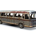 Rusty bus scrapped car bad old vehicle 3d model