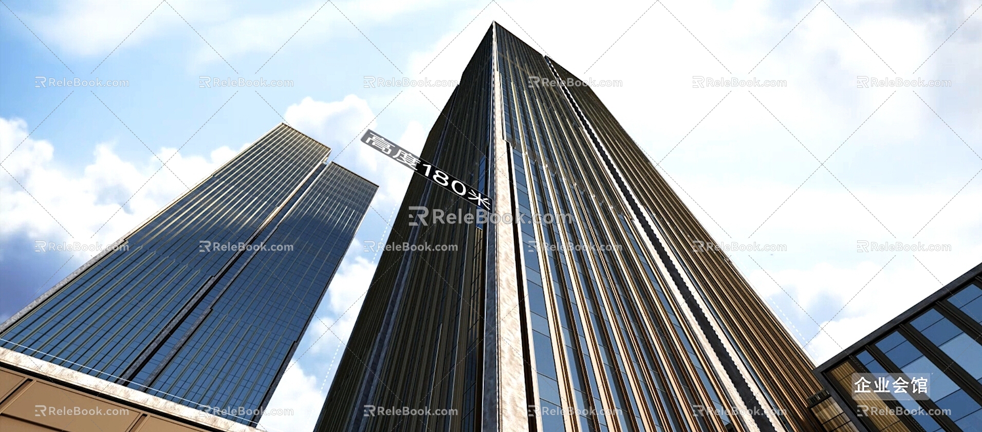 modern office building 3d model