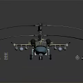 Detailed Military Camouflage Helicopter Scale Model With Weapons Missiles And Accessories
