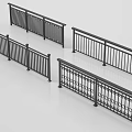 Elegant Black Metal Railings With Various Decorative Designs For Home And Building