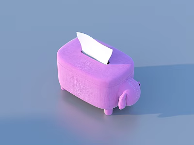 Adorable Pink Pig Shaped Tissue Box For Home Decor And Daily Use 3d model