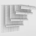 Traditional Bamboo Blinds With Layered Roller Structure And Cord Control System 3d model