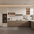 Modern Kitchen Interior Design With White Wooden Cabinets Appliances And Natural Light