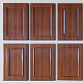 Wooden Wardrobe Doors With Dark Brown Finish And Simple Panel Design