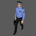 Modern Man Traffic Police 3d model