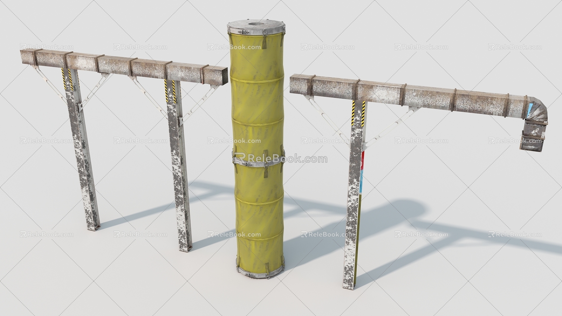 industrial machinery industrial pipe steel structure old equipment industrial equipment 3d model