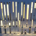 Diverse Modern Outdoor Lights With Decorative Designs And Various Heights For Garden Patio Lighting