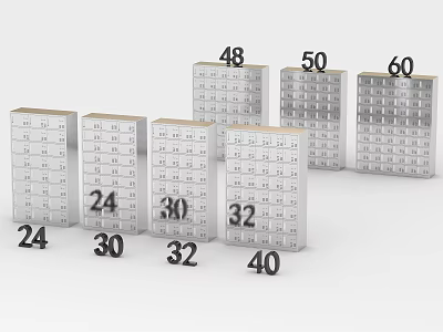 Multiple Size Storage Cabinets with 24 30 32 40 48 50 60 Dimensions for Organizing 3d model