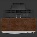 Classic Vintage Television Featuring Wooden Frame Front Dials And Control Buttons