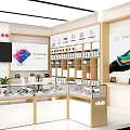 Huawei 5G Mobile Phone Store Interior With Display Counters Shelves And Product Displays