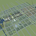 Aerial View Planning of Modern Residential Community With Green Spaces and Road Networks