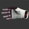 Smart Functional Glove With White Black Design Finger Stripes And Wrist Control For Daily Use