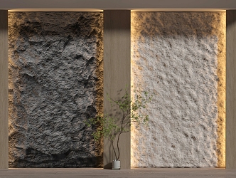 rubble background wall molten rock 3d model