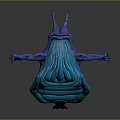 Vibrant Fantasy Creature with Glowing Antennae and Textured Blue Purple Body in Artistic Design