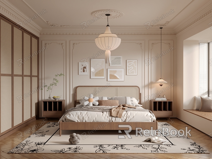 French Middle Style Bedroom model