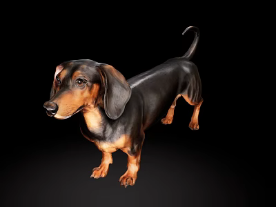 Dachshund Pet Dog Breeds Dog Reptile 3d model