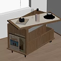 Modern movable small side table 3d model