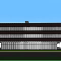 Modern Industrial Factory Building Multi-storey Factory Building Modern Factory Building Square Factory Building Multi-storey Office 3d model
