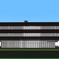 Modern Industrial Factory Building Multi-storey Factory Building Modern Factory Building Square Factory Building Multi-storey Office 3d model