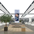 Modern Business Hall Telecom Mobile Unicom Business Hall Store 3d model